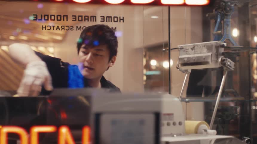 Man inside a restaurant cooking