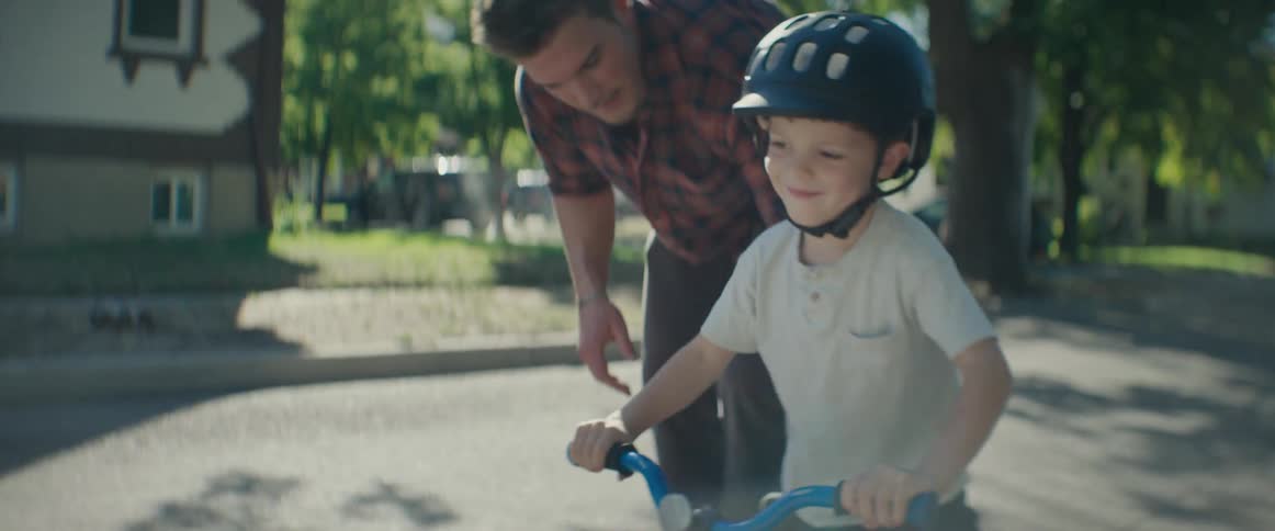 A clip of a son learning with his father