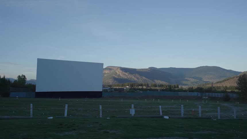 An empty drive in cinema