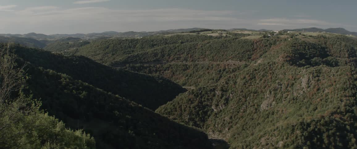Greenish mountainous landscape