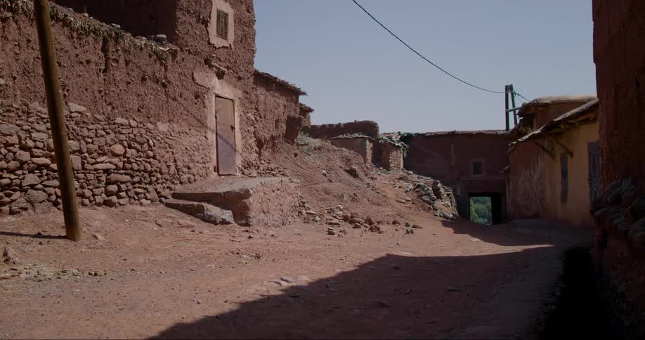 View of precarious housing in a developing country