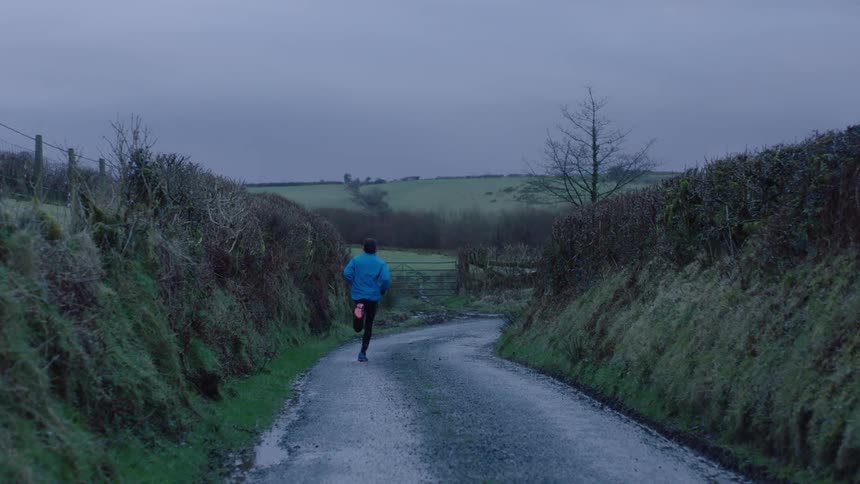 A morning clip of a male running