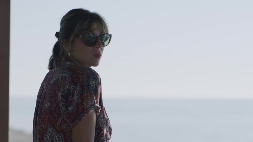 Woman in sunglasses enjoying the view