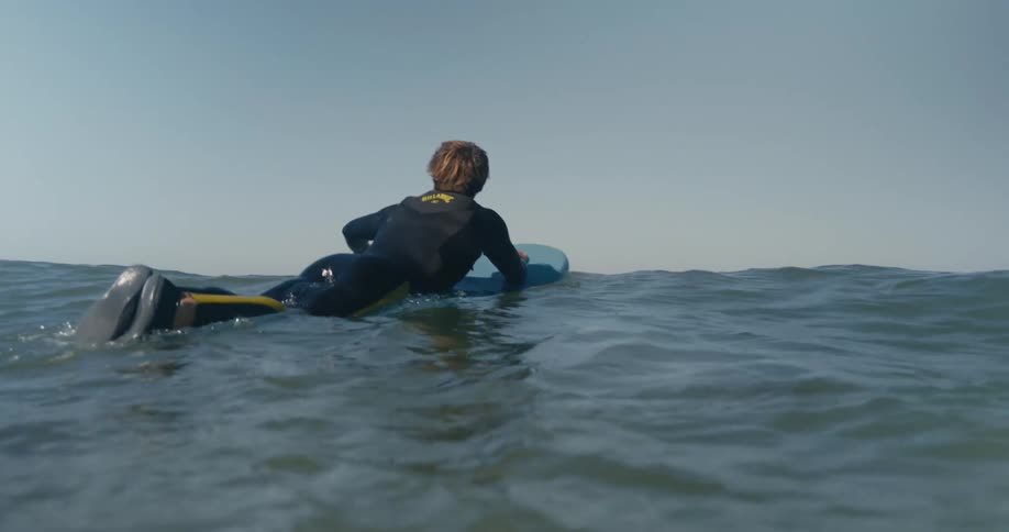 A clip of a sea surfer summing