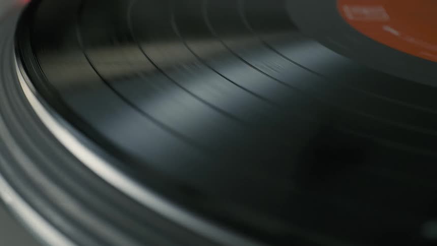 A record is spinning on the player