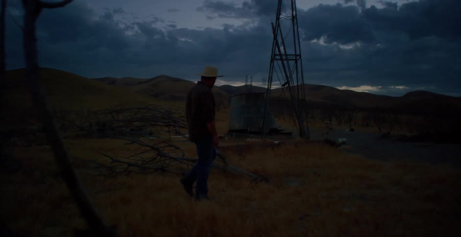 A clip of a man walking in the ruines