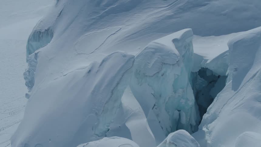 An icy snowy region