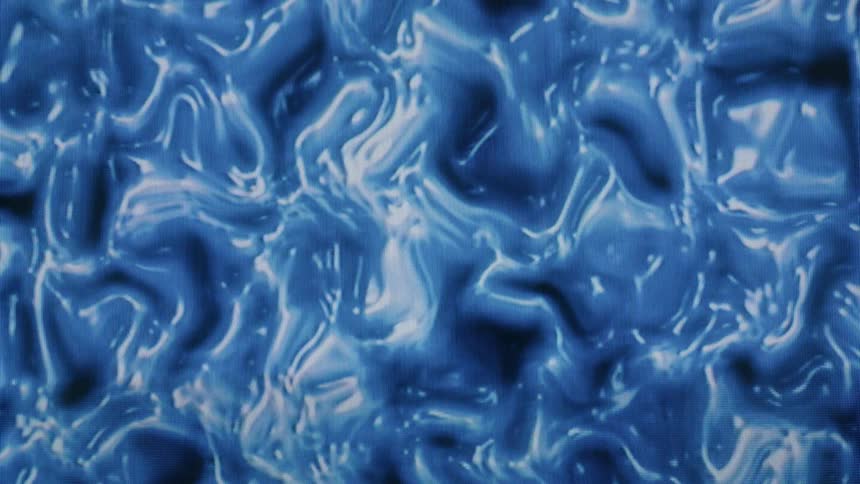 Abstract blue dense liquid in motion