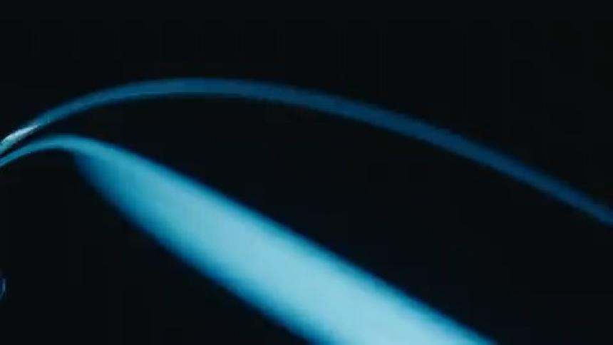 A clip of a glowing light