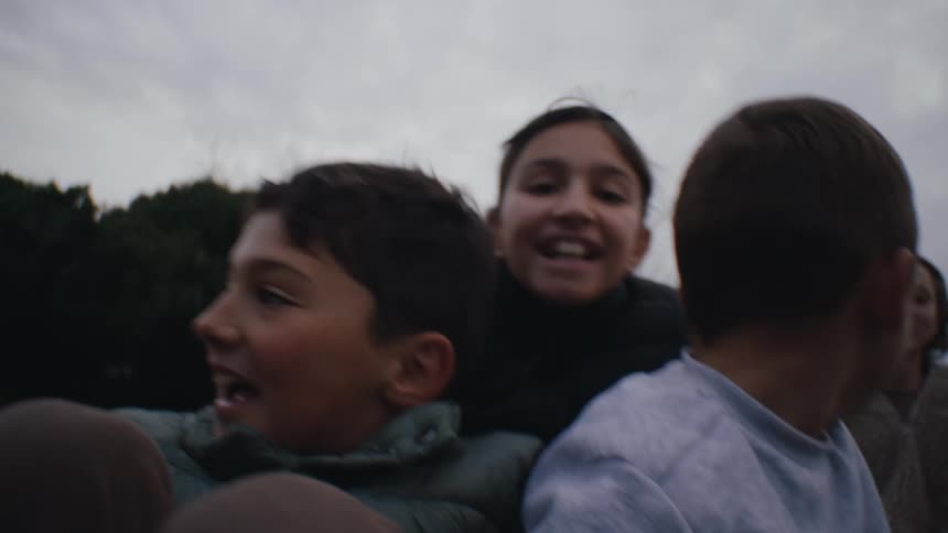 Four children playing