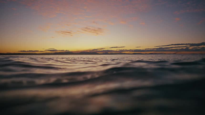 A surface clip of the sea