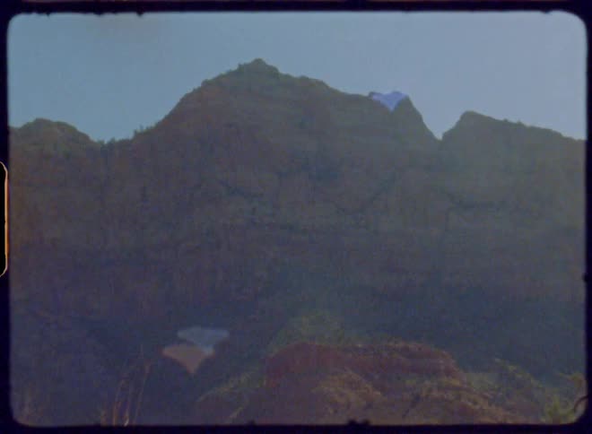 A film clip of a mountain