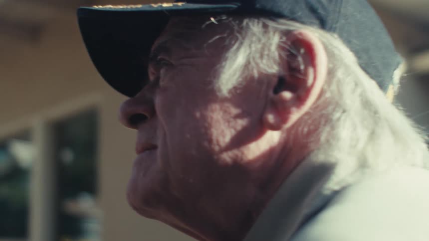 Elderly man walking