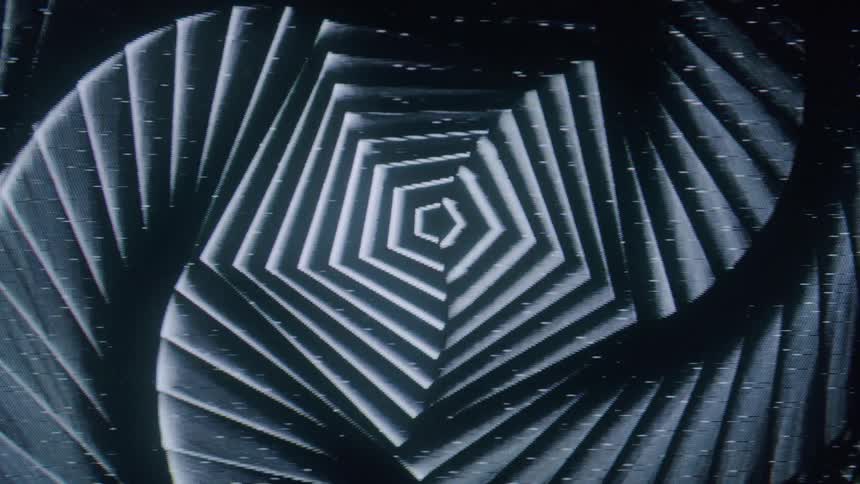 Hypnotic moving dimensional circle