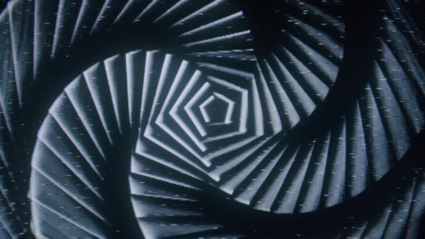 Digital artwork moves in a pattern