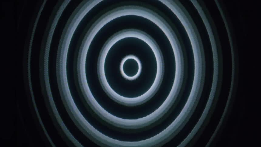 Abstract moving hypnotic circles