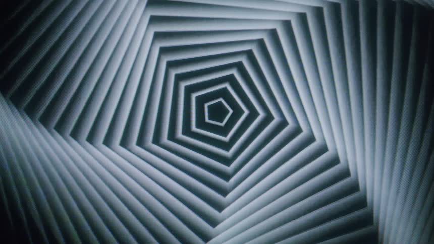 A hexagon extends outwards in a ripple effect