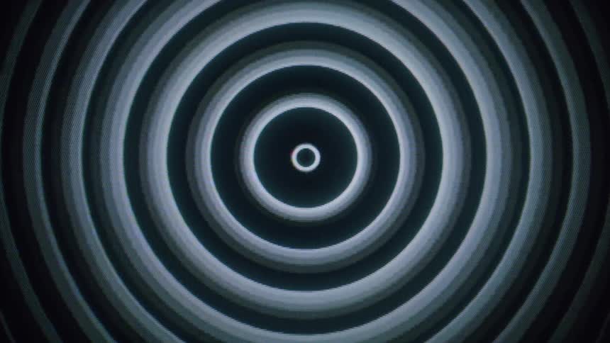 Series of concentric circles optical illusion of depth