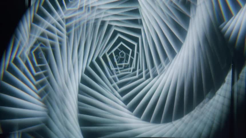 A pattern rotates in the screensaver