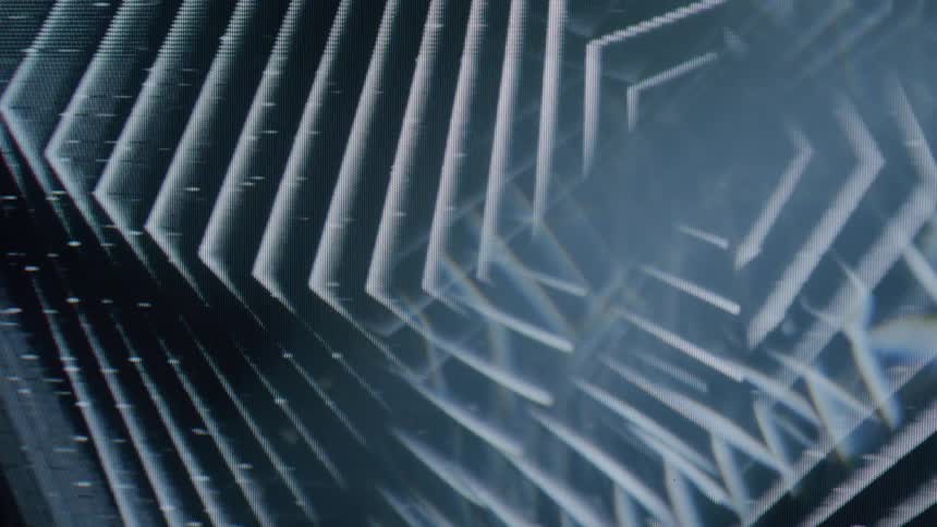 A spinning pattern of overlapping lines radiating outwards