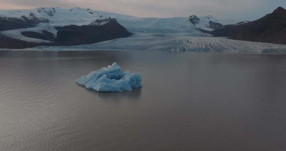 Iceberg in Glacial Lagoon