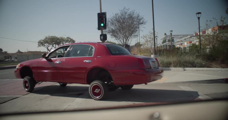 A clip of a red car