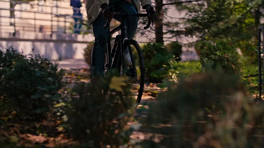 Man riding a bike