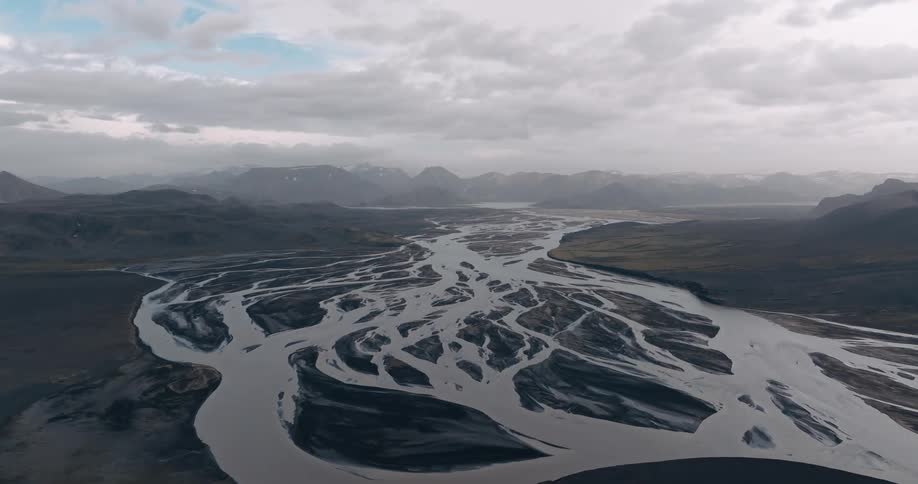Streams run through the landscape