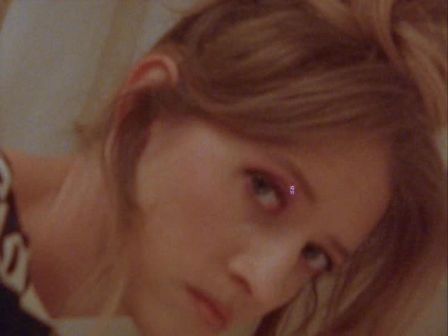 A clip of a blonde lady