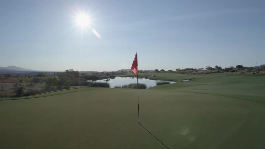 A golf course on a sunny day