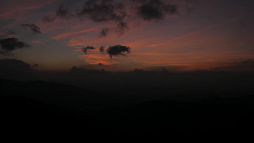 The sky at dusk