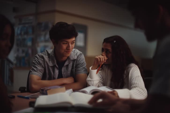 A clip of students studying