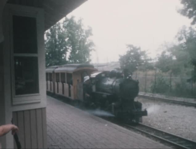 A clip of a train in a railway