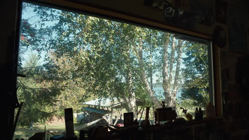 Internal space with carpenters tools