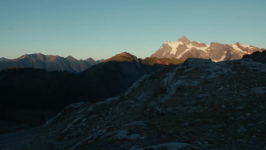 A clip of a mountain during winter