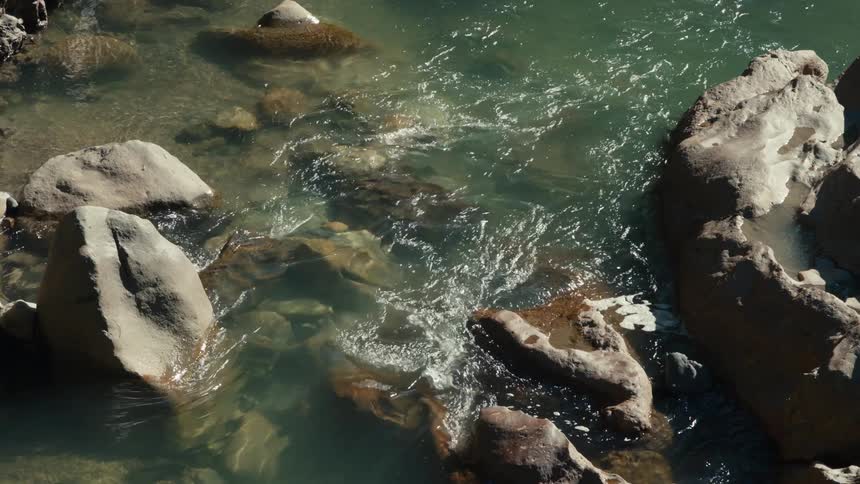 A river flowing over rocks