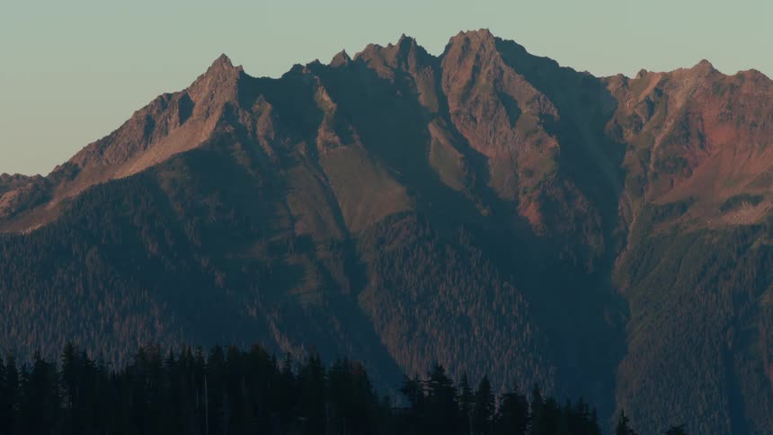 A large rocky mountain
