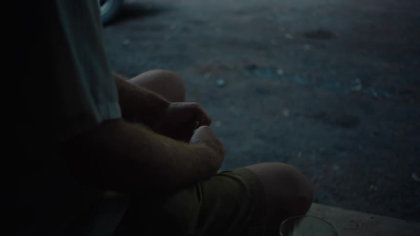 Man sitting talking