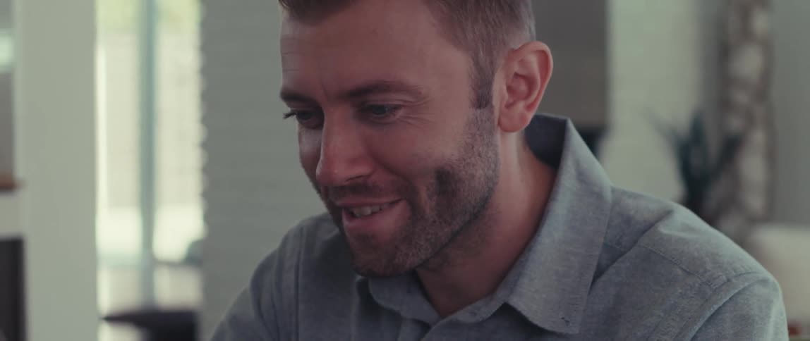 Portrait of a man talking cheerfully