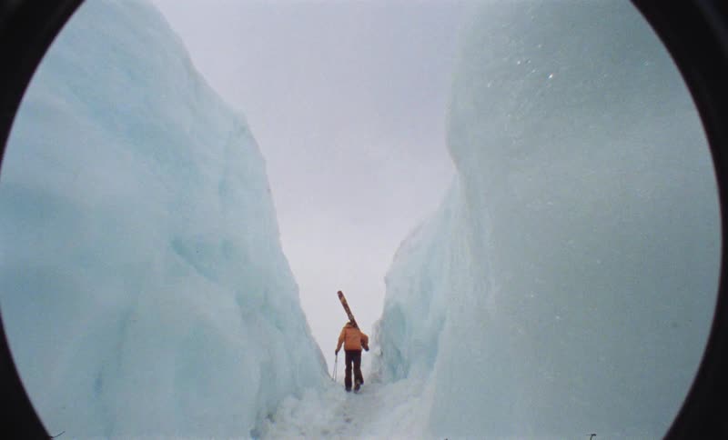 A lens view of an hiker