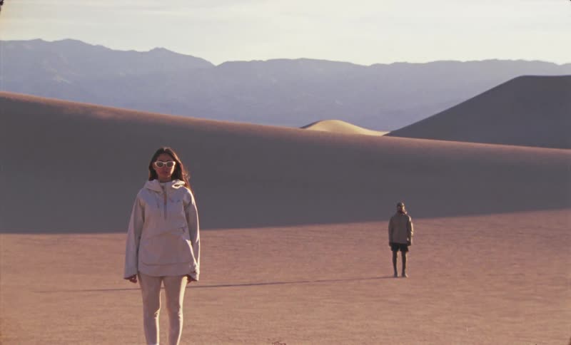 A clip of people in the desert