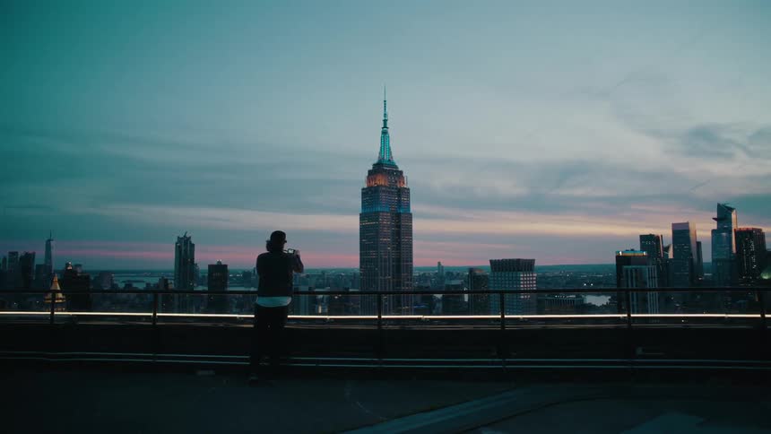 A wide clip of a city