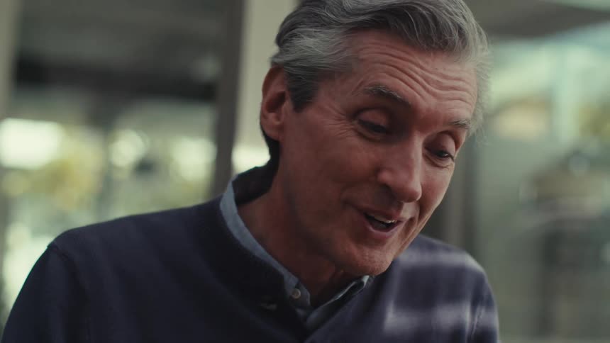A clip of a man having a conversation