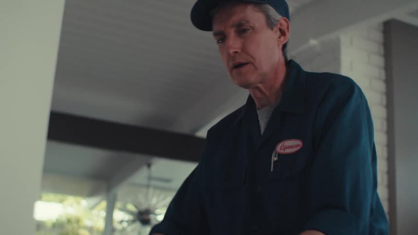 A clip of a person doing a repair job indoor