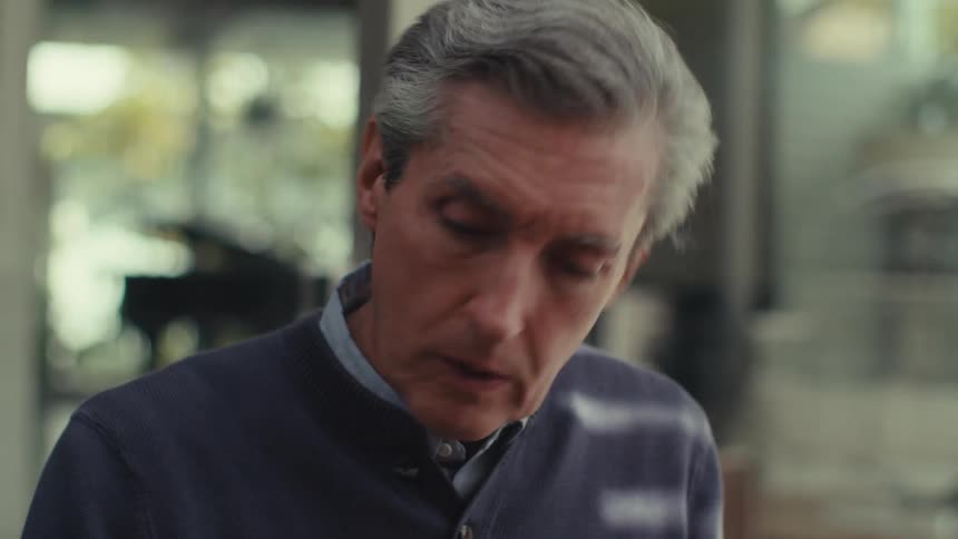 A man is having a conversation