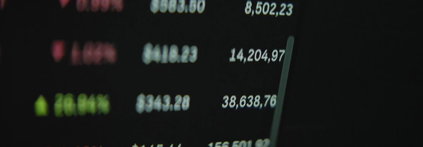 A close up clip of a trade chart