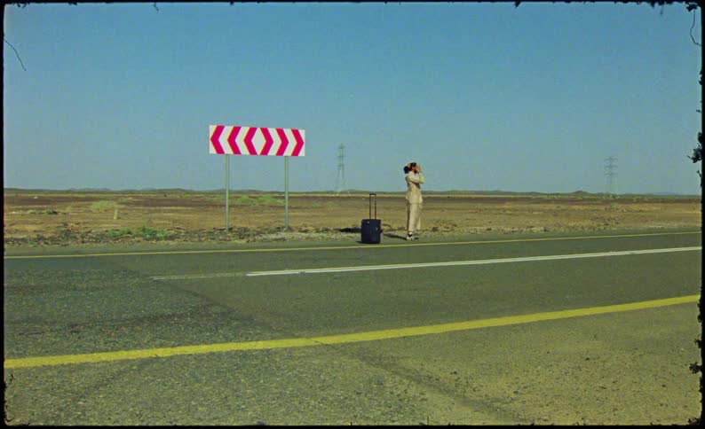 A footage of a traveler