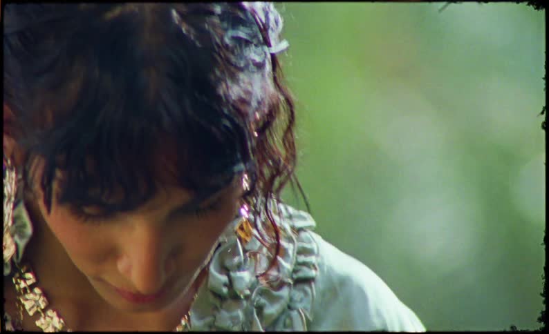 A close up footage of a female model