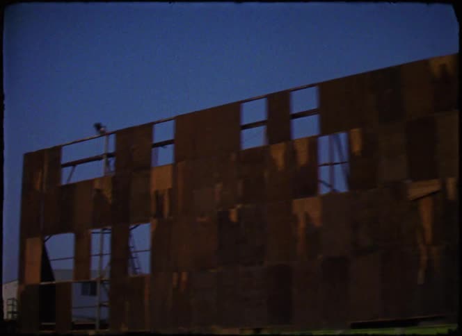 Rusty billboard sign in a metropolis