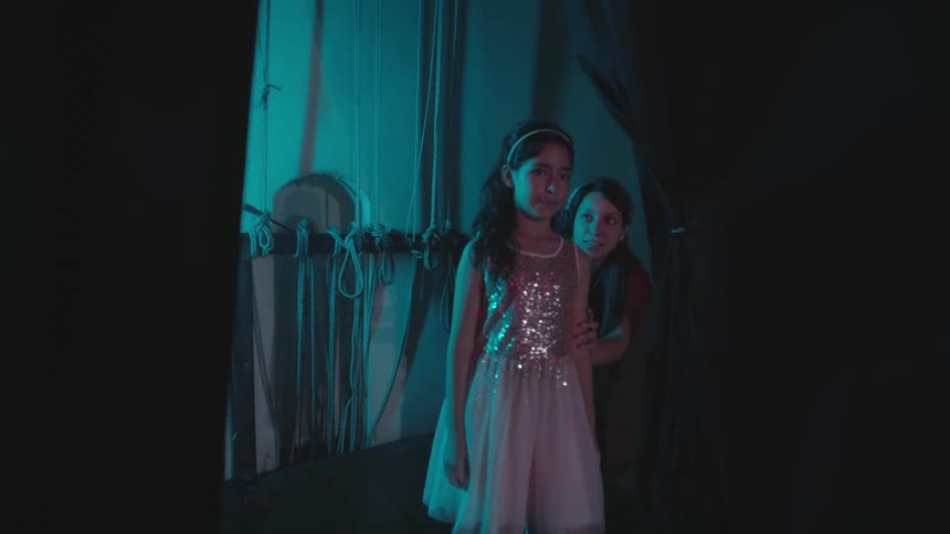 A footage of a child model
